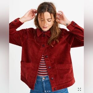 Madewell Red Corduroy Utility Jacket